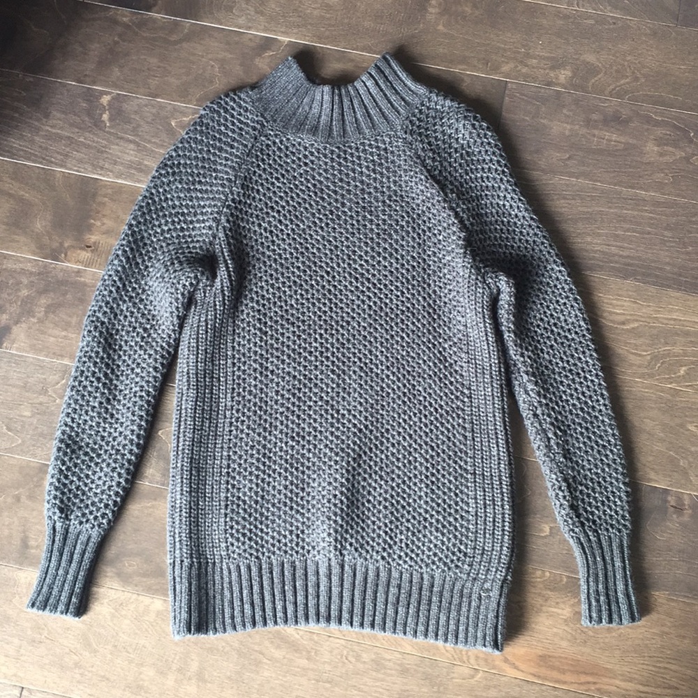 Grey Turtleneck Sweater